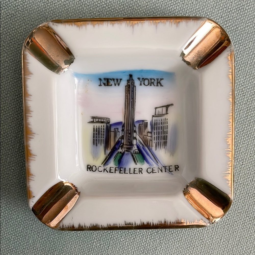 Vintage Ashtray Rockefeller Center New York MCM